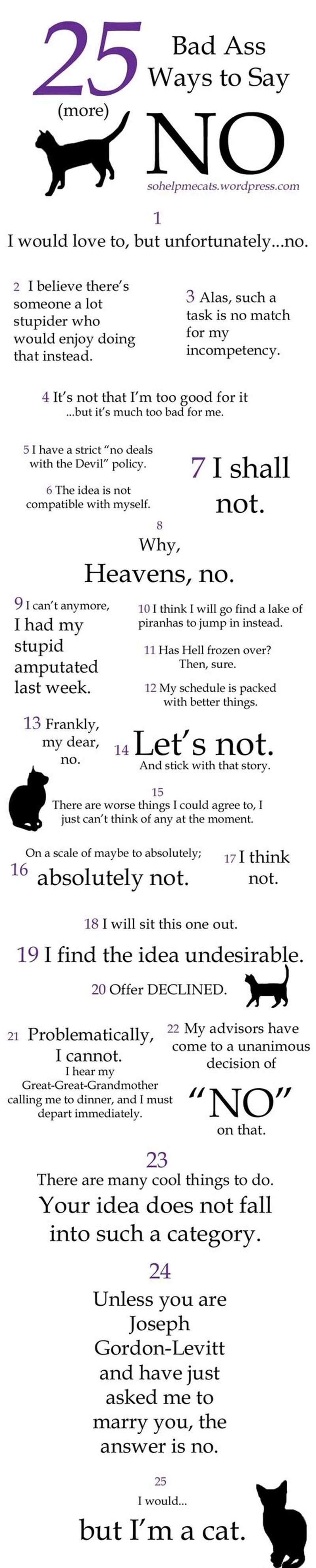 ways to say no